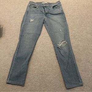Joe's Jeans Boyfriend Slim Ankle Jeans in Distressed Denim